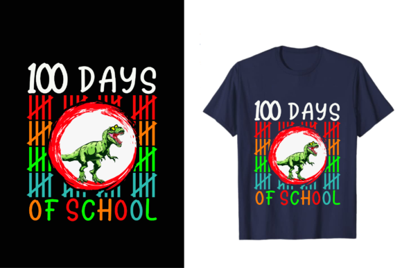 100 Day T-Rex T-Shirt Design
