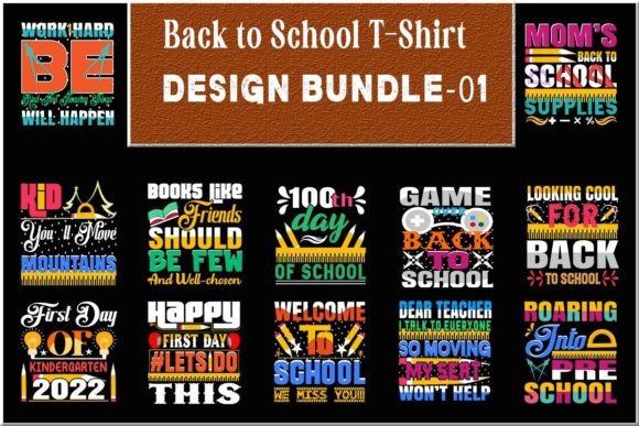 Back to School T-shirt Design Bundle-01: A Versatile Tool for Creative Expression