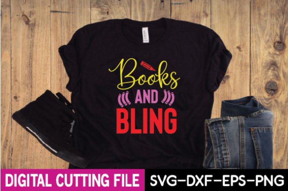 Books and Bling SVG Designs