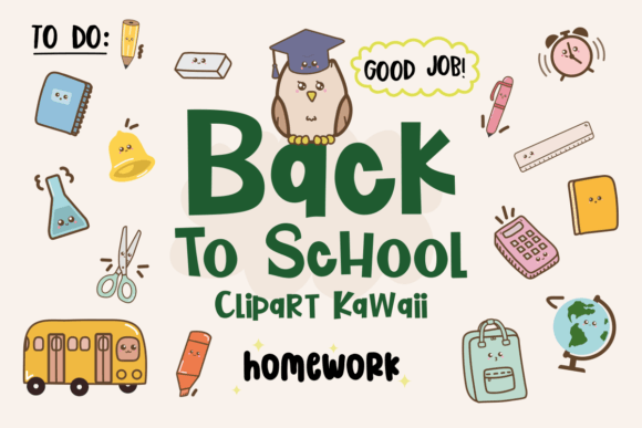 Bringing Joy to Back to School with the Kawaii Clipart Set