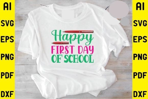 Happy First Day of School SVG Design