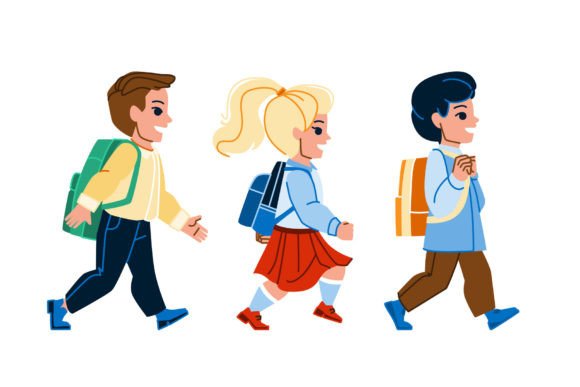 Kid Walk to School Vector: A Practical Asset for Visual Communication and Workflow Integration