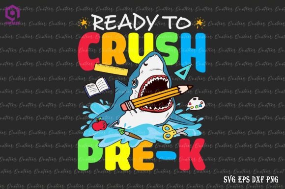 Ready to Crush Pre-K Shark Back to School: A Strategic Design Asset for Educators and Creators