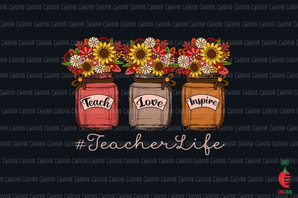 Teach Love Inspire Bottles Flower